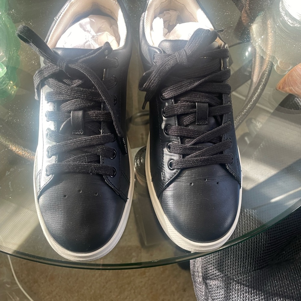Tory Burch Black Leather Woman 👩 Sneakers